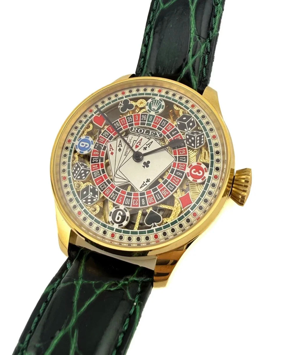 Rolex Mens Casino Dial Vintage Movement Watch